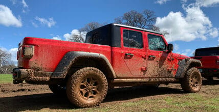 2020 Jeep Gladiator Rubicon Covered In Mud. Photo By Dani Schnakenberg