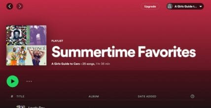A Girls Guide To Cars | Hot Enough For You? Set The Right Tone With Our Playlist Of Summer Favorites - Summertime Playlist. Photo Spotify