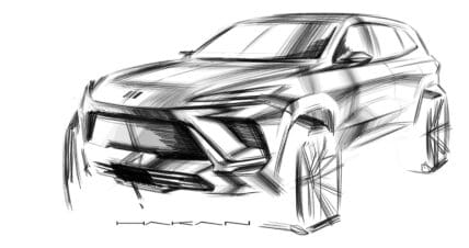 Front 3/4 Sketch Of The 2025 Buick Enclave