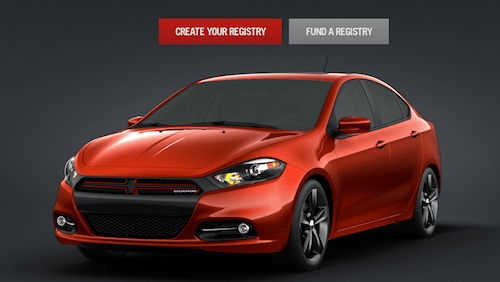 A Girls Guide To Cars | The Dodge Dart Registry: Giving Made Easier, And A Great Way For Toni'S Friends To Help - Dart Registry