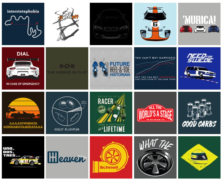 A Girls Guide To Cars | T-Shirts And Accessories For Gearheads On Sale At Blipshift - Blipshift Apex Everything 2016 Grid