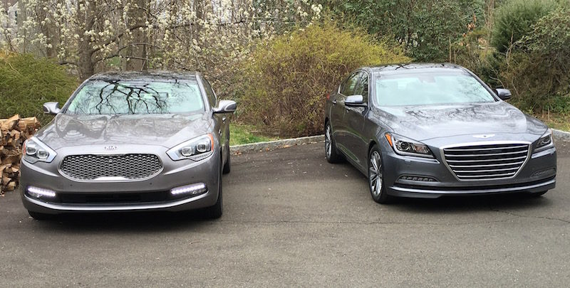 2016 Genesis and 2016 Kia K900