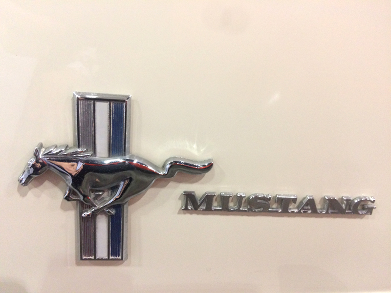 Mustang logo at the LA Classic Auto Show.
