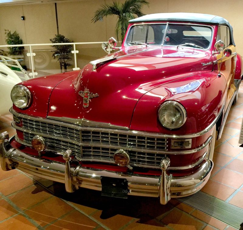 1947 Chrysler Town and Country convertible in the prince's car collection in Monaco.