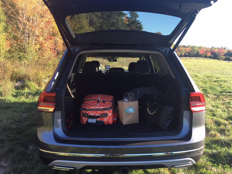 With the 3rd row down, the VW Atlas has ample cargo for luggage, shopping bags and famous Wicked Whoopies!