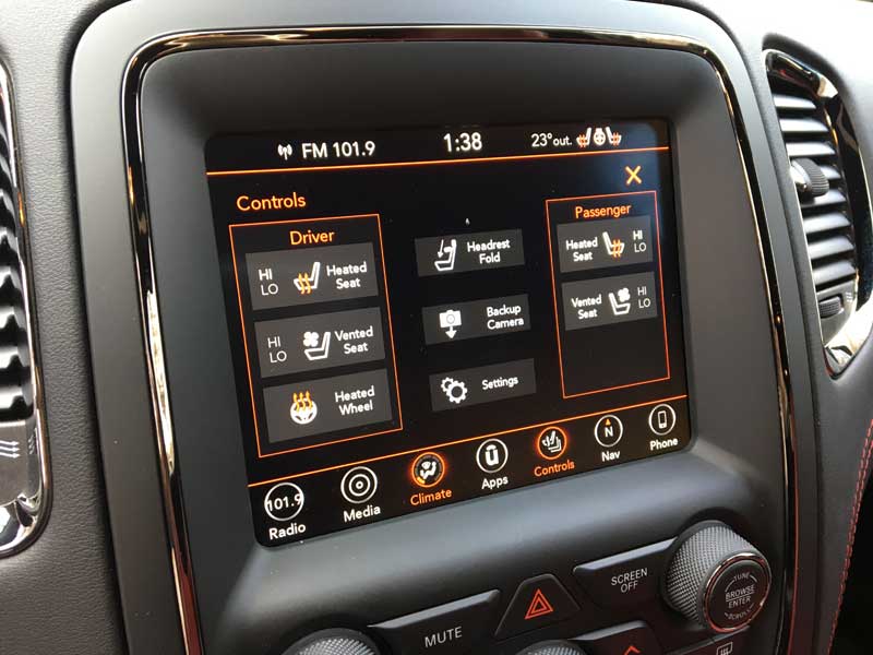 Dodge's Uconnect 4C infotainment system is intuitive and just the right amount of touch-sensitive.