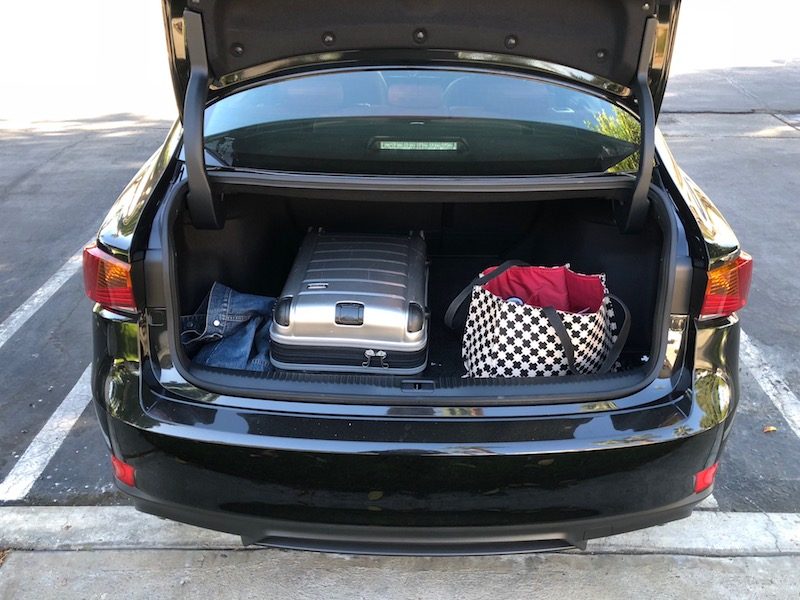 trunk in black compact luxury sedan