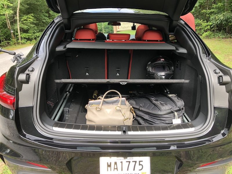BMW X4 crossover hatchback cargo area