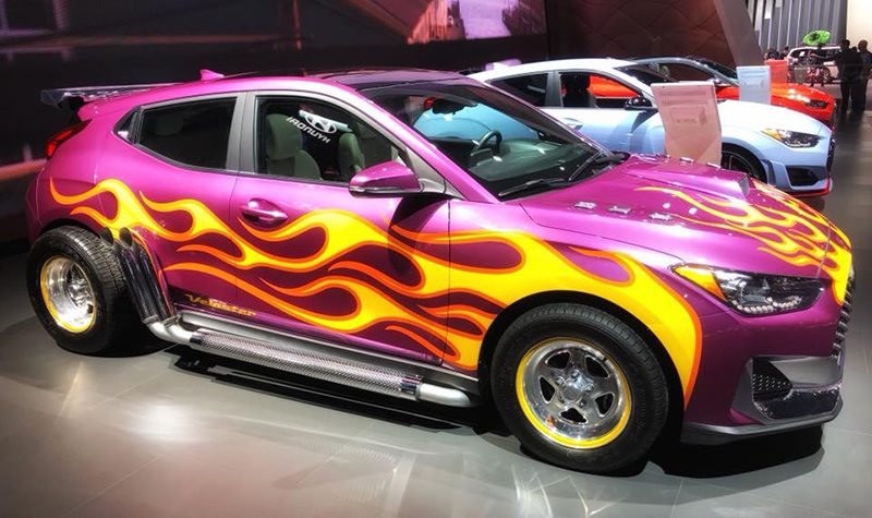 Hyundai Veloster at an Auto Show