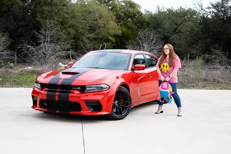 Car charger top red and black
