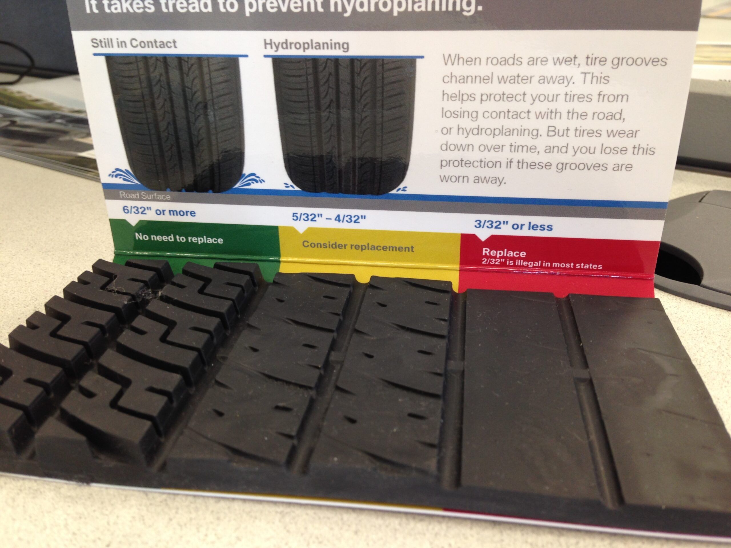 Samples of worn tire