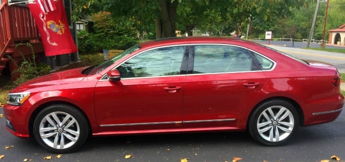 Midsize VW Passat is a 4 door car