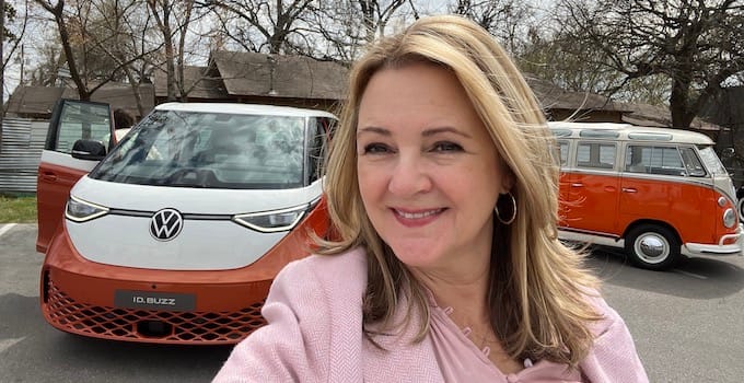 We Went for a Spin in VW's ID. Buzz Electric Van, and We Can Hardly Wait for It! 10 taking a spin in the ID. Buzz, Volkswagen's electric van