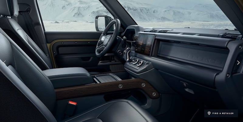 Land Rover Defender Front Seats. Photo: Land Rover