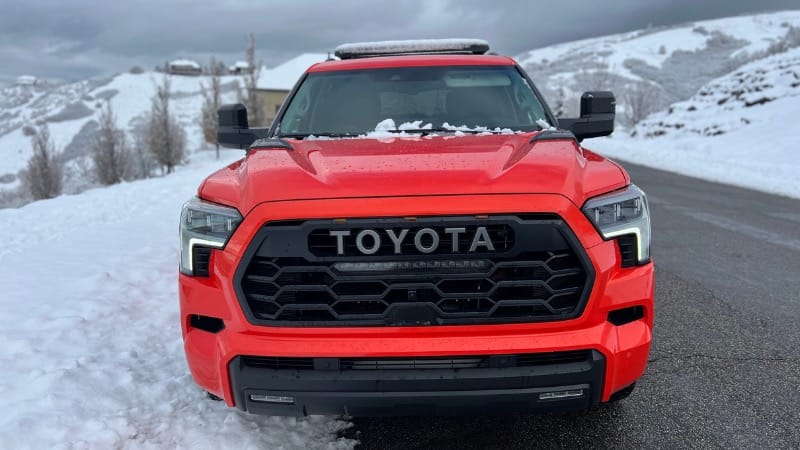 The Trd Pro Package Includes A Blacked-Out Heritage Grille With An Integrated Led Light Bar And Amber Marker Lights. Photo: Allison Bell
