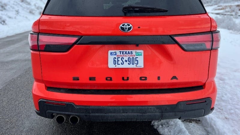 The bigger, bolder nameplate across the back indicates just how proud Toyota is of the new Sequoia. Photo: Allison Bell