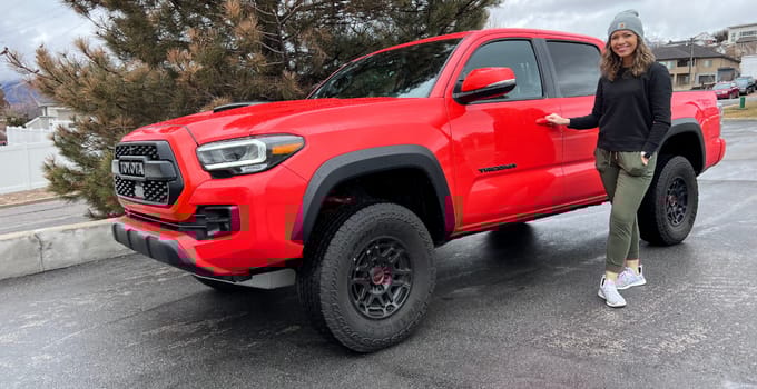 The Solar Octane Orange makes the 2023 Toyota Tacoma TRD Pro look badder and bolder. Photo by Allison Bell