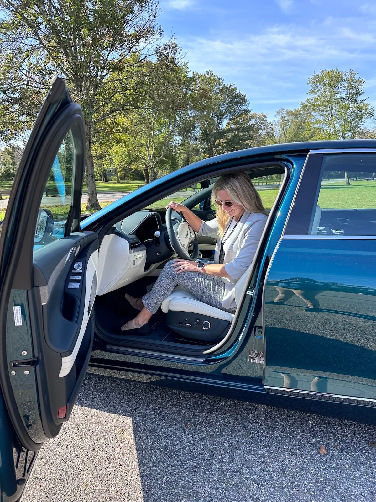 Nappa Leather seating in the Electrified G80