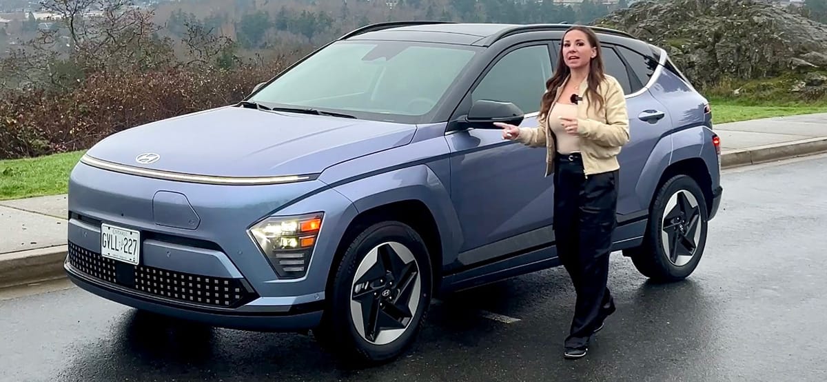 2024 Hyundai Kona Electric First Drive: Better than the Gas Model? 9 Look how futuristic the exterior of the Hyundai KONA Electric is.