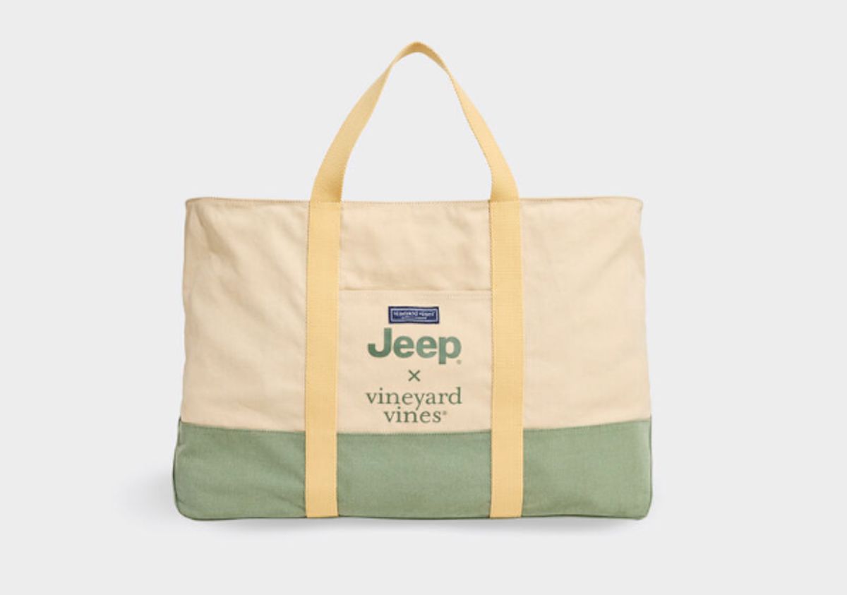Jeep X Vineyard Vines Large Canvas Tote $148