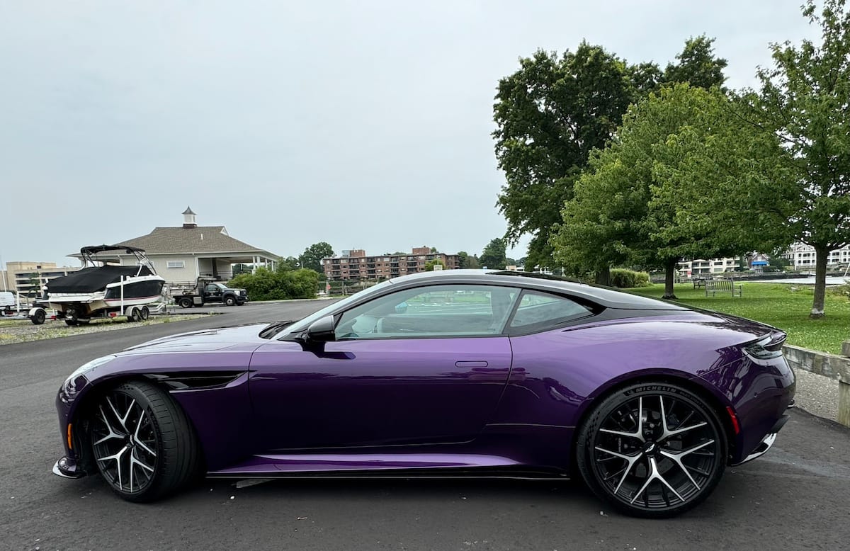 A Side View Of The 2024 Aston Martin Db12