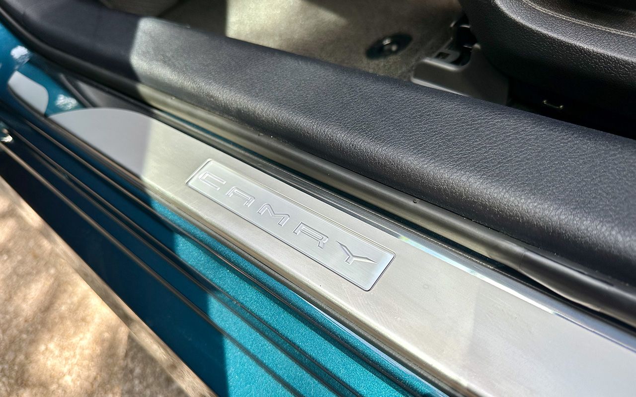 Why the 2025 Toyota Camry Is (Still) the Perfect Daily Driver 11 Illuminated Doorsills Are An Upgrade Option On The Toyota Camry Hybrid Cars.