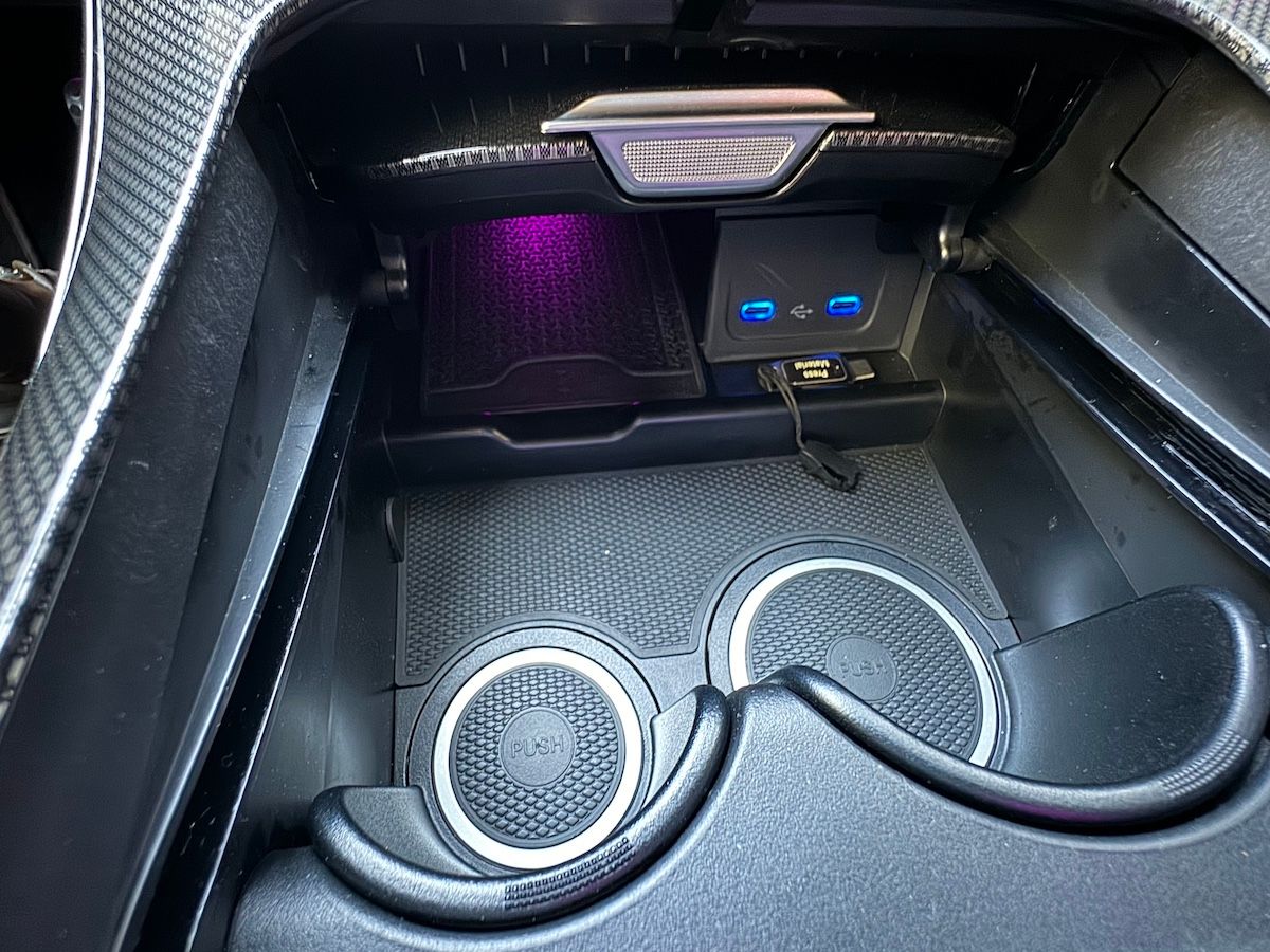 The Center Console Has Retractable Cup Holders In The Mercedes-Benz Cle