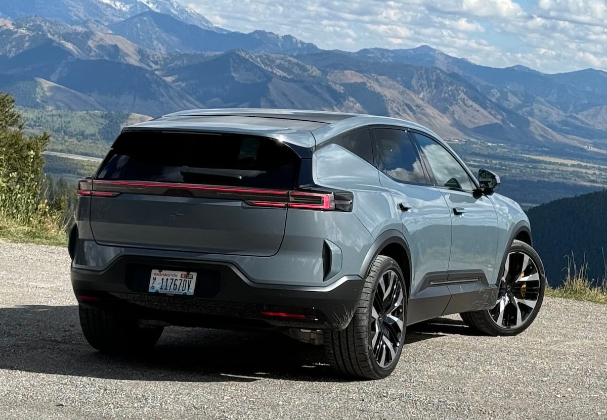 Rear View Of The Polestar 3 Suv