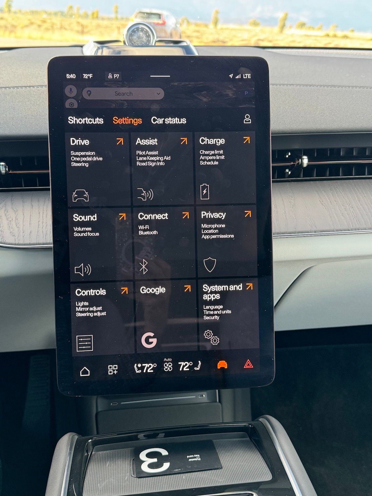 The Massive 14.5&Quot; Screen In The Polestar 3 Suv