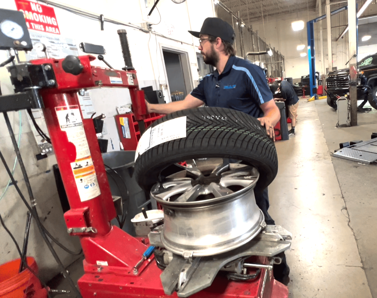 The Kumho Tires Being Installed On My Car