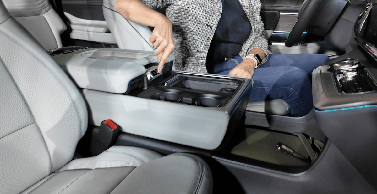 The Sliding Console In The 2025 Ford Expedition Creates A Storage Space For A Handbag