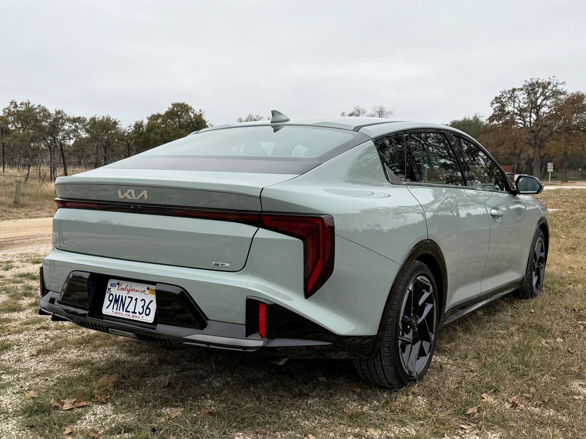 The Rear End Of The 2024 Kia K4 Gt-Line Sedan