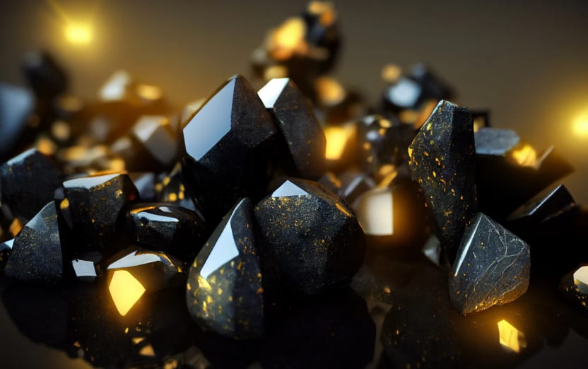 Black Obsidian Crystals In The Car