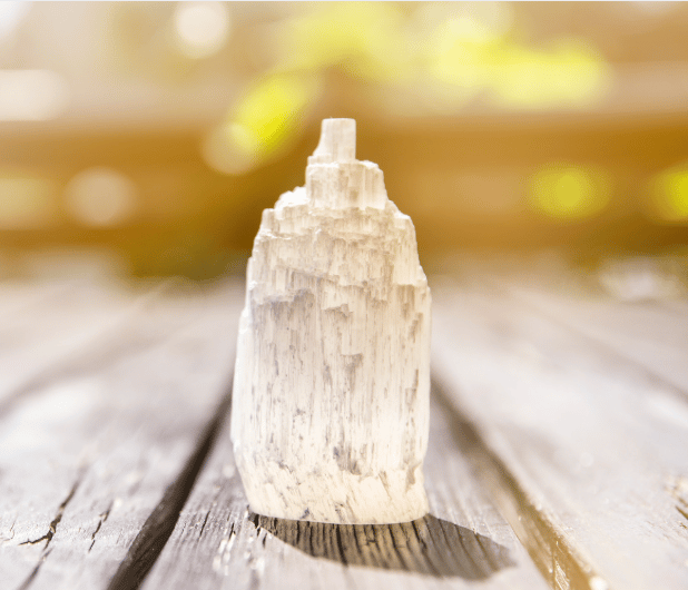 Selenite Crystals In The Car