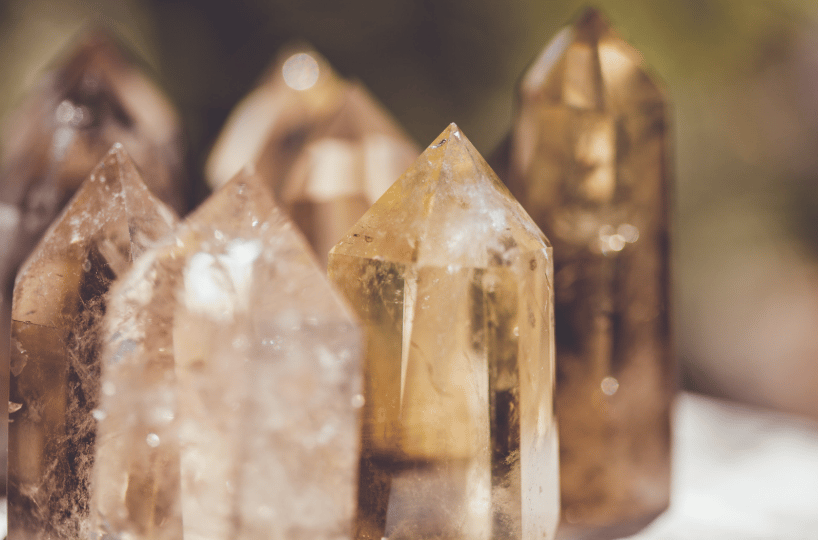 Smoky Quartz Crystals In The Car