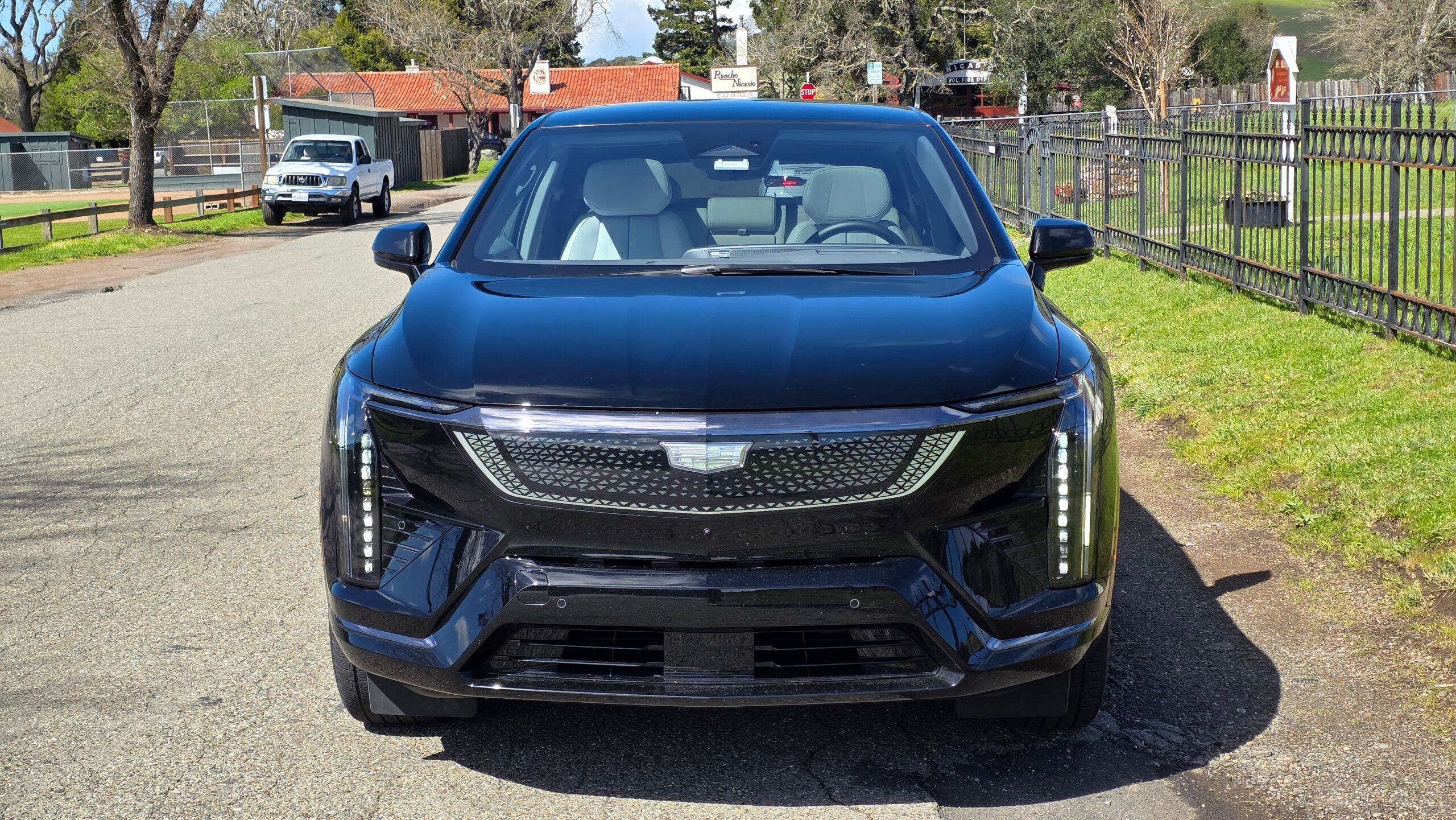 The Very Front End Of The 2025 Cadillac Optiq Ev