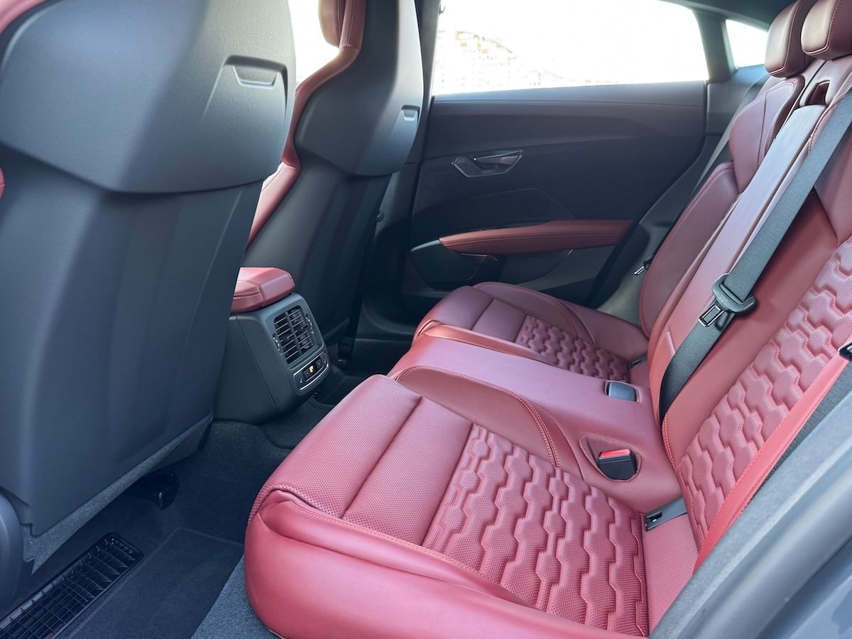 The Rear Seat In The Audi Rs E-Tron Gt Performance