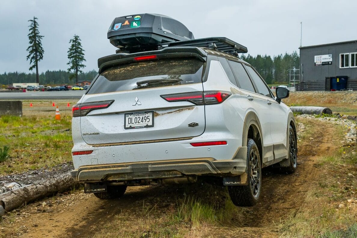 The Rear End Of The 2025 Mitsubishi Outlander Trail Edition