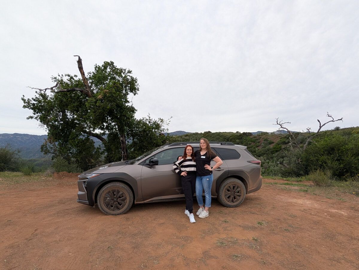 Kristen Brown and Shannon Bassett with the 2026 Toyota bZ Woodland