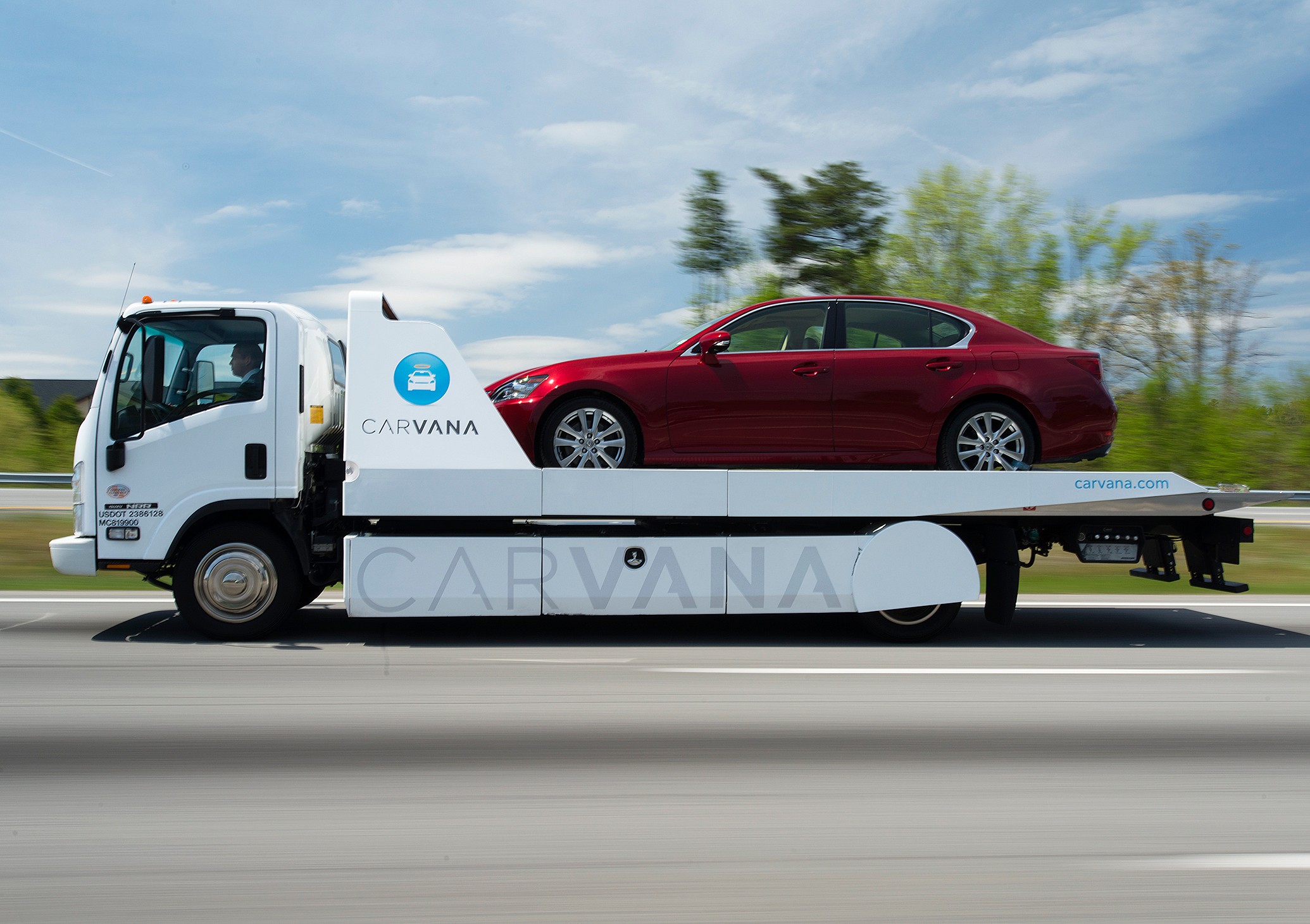 Buying cars online means you can have it delivered to you!