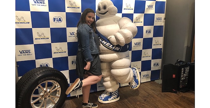 A Girls Guide to Cars | Michelin is Getting Teens to Talk About Tire Tread, With A Little Help From Vans - Cameron and Michelin Man Featured Image