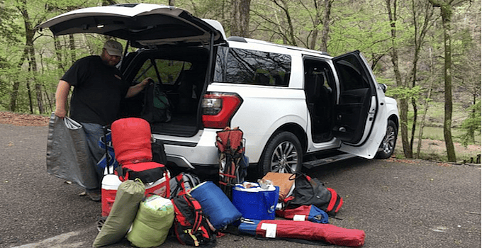 Taking the 2018 Ford Expedition Max large SUV camping