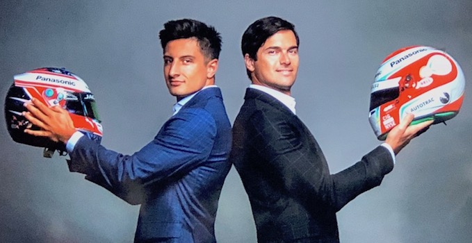 Panasonic Jaguar Formula E drivers Mitch Evans and Nelson Piquet Jr.