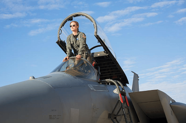 Why Captain Marvel Drives Us Wild 8 captain marvel on a jet