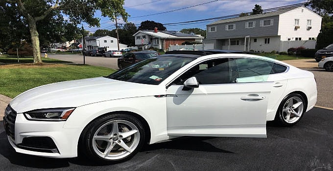 A Girls Guide to Cars | Audi A5 Sportback: Perfect Small Luxury Car for Stylish Working Moms - Audi A5 Sportback Driver Side Front 1