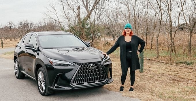 Lexus NX350 Parked with woman in black