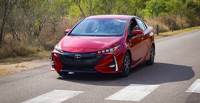 Red 2023 Toyota Prius Prime