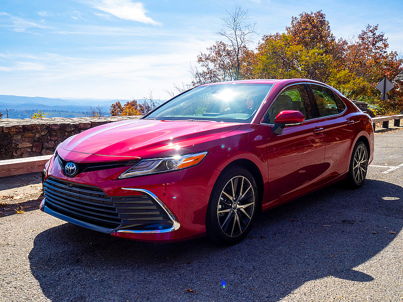 The 2023 Toyota Camry Hybrid. Photo: Cameron Aubernon