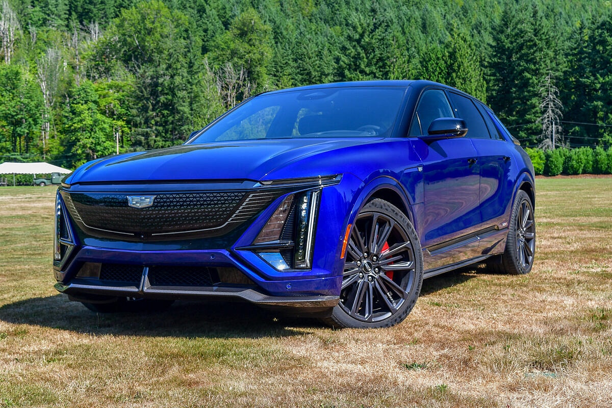 The front end of the 2026 Cadillac Lyriq-V