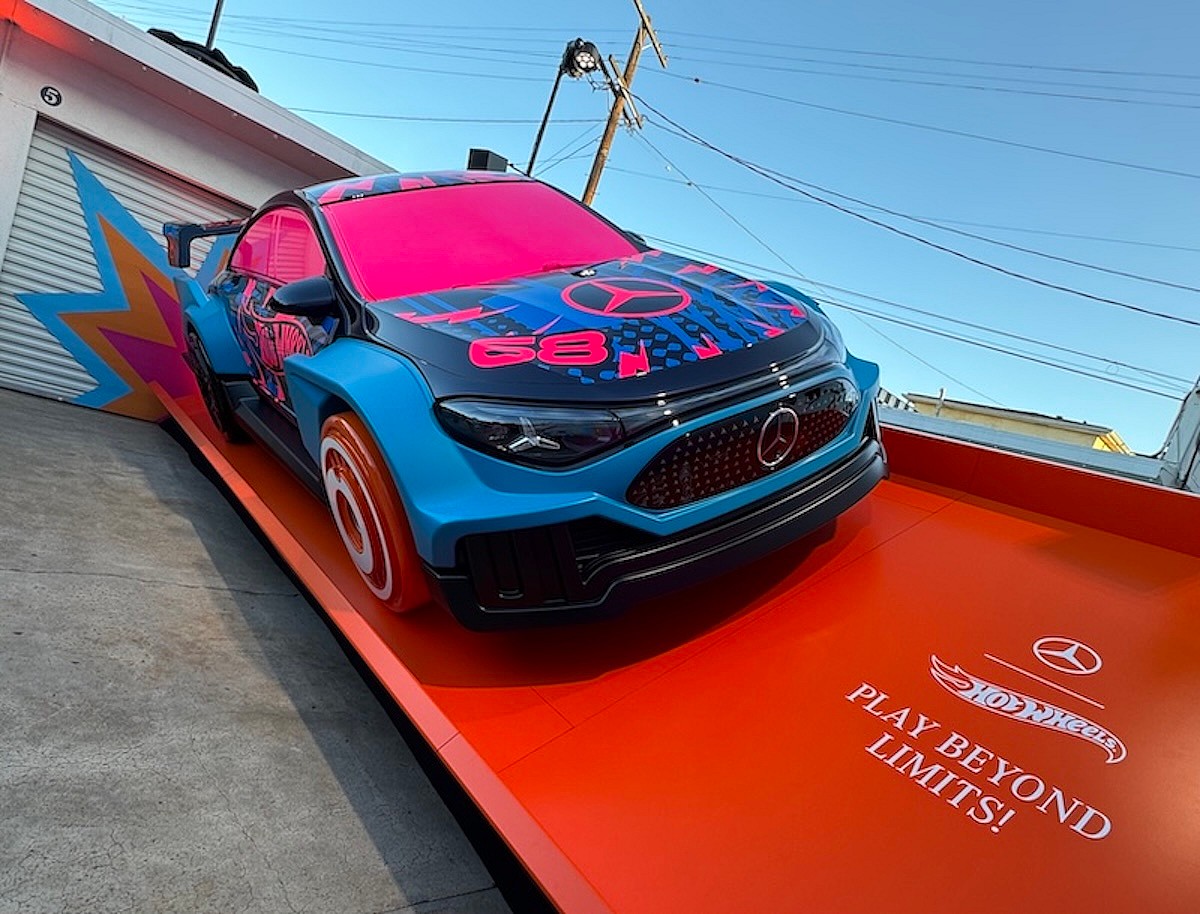 A 2026 Mercedes-Benz CLA modified by the Hot Wheels creative team as the newest Hot Wheels edition